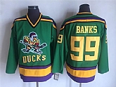 Anaheim Ducks 99 Banks Green with Yellow CCM Throwback Jersey,baseball caps,new era cap wholesale,wholesale hats
